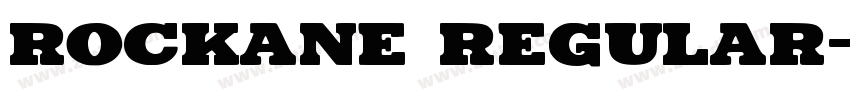 Rockane regular字体转换
